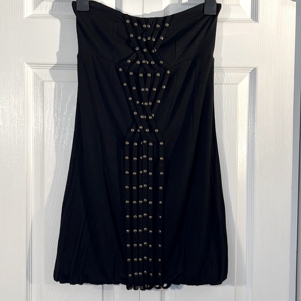 Guess black strapless dress